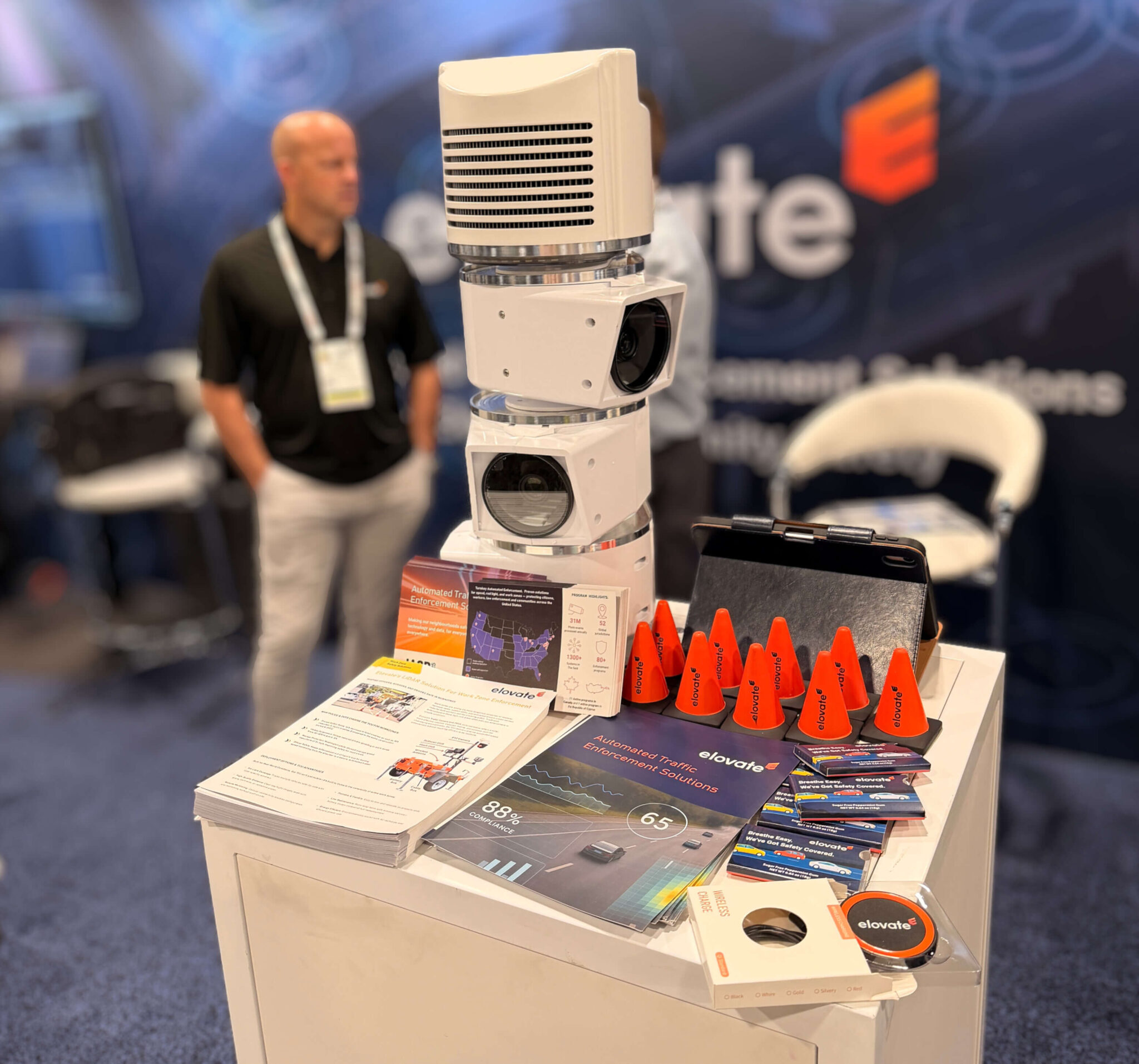Product display at the Elovate IACP booth